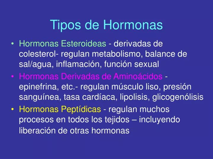 tipos de hormonas