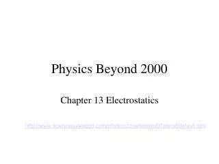 Physics Beyond 2000