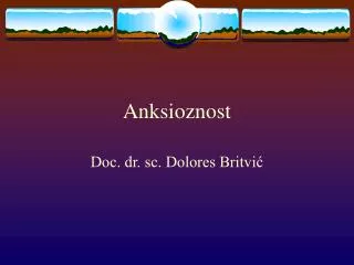 anksioznost