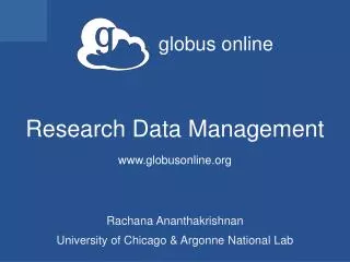 Research Data Management globusonline