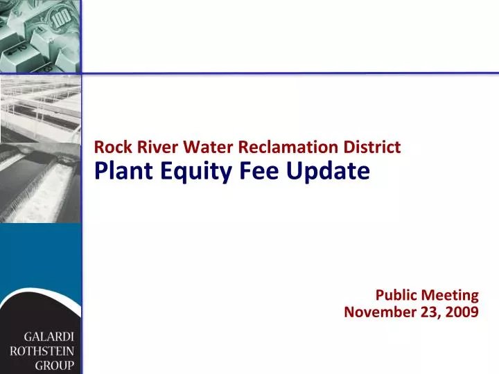 rock river water reclamation district plant equity fee update