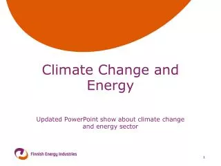 Climate Change and Energy