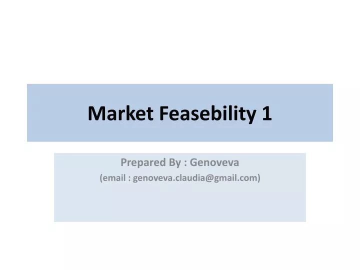 market feasebility 1