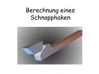 berechnung eines schnapphaken
