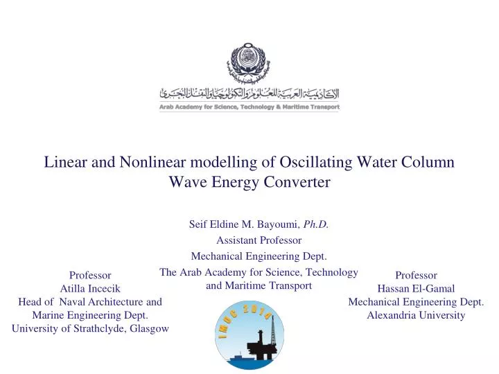 linear and nonlinear modelling of oscillating water column wave energy converter