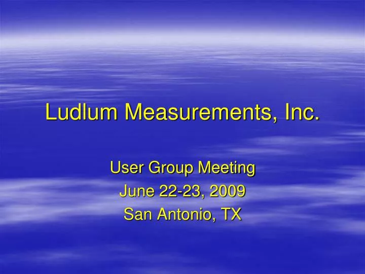 ludlum measurements inc