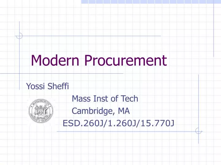 modern procurement
