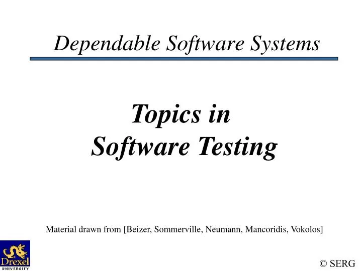 dependable software systems