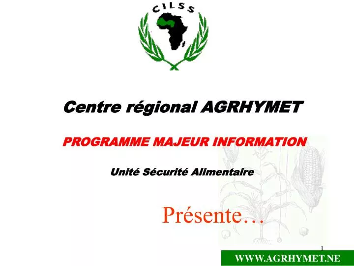 centre r gional agrhymet programme majeur information unit s curit alimentaire