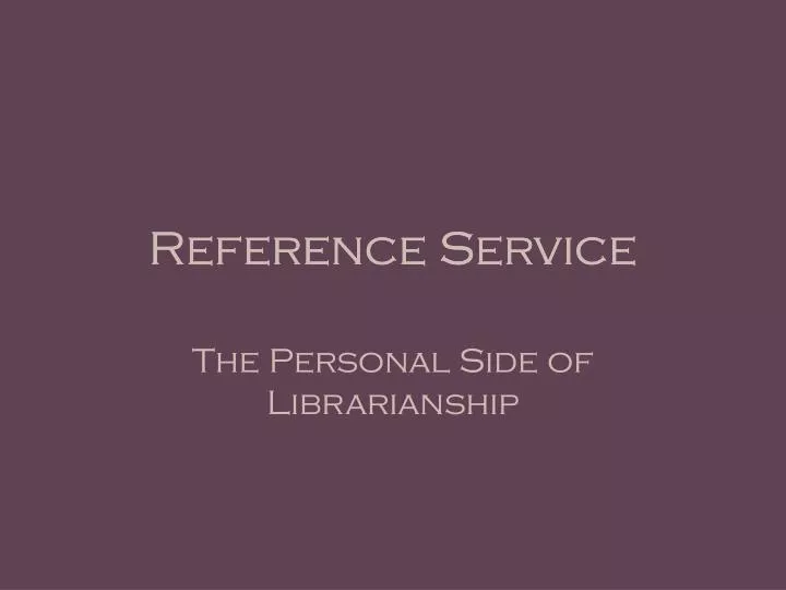 reference service