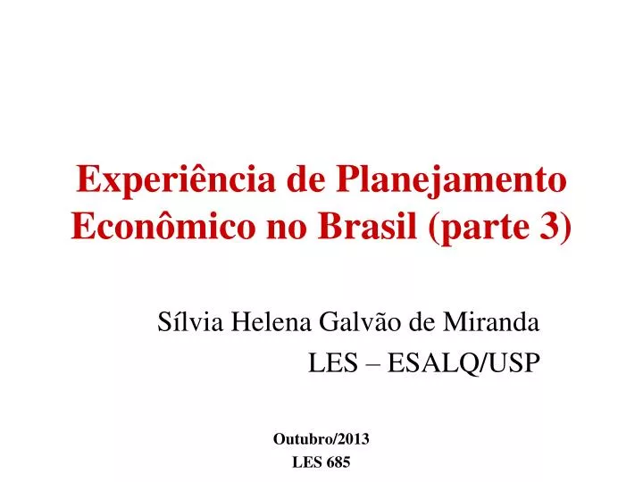 experi ncia de planejamento econ mico no brasil parte 3
