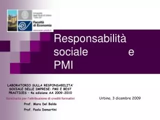 responsabilit sociale e pmi