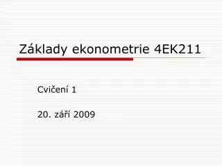 z klady ekonometrie 4ek211