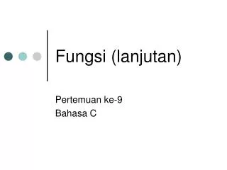 fungsi lanjutan