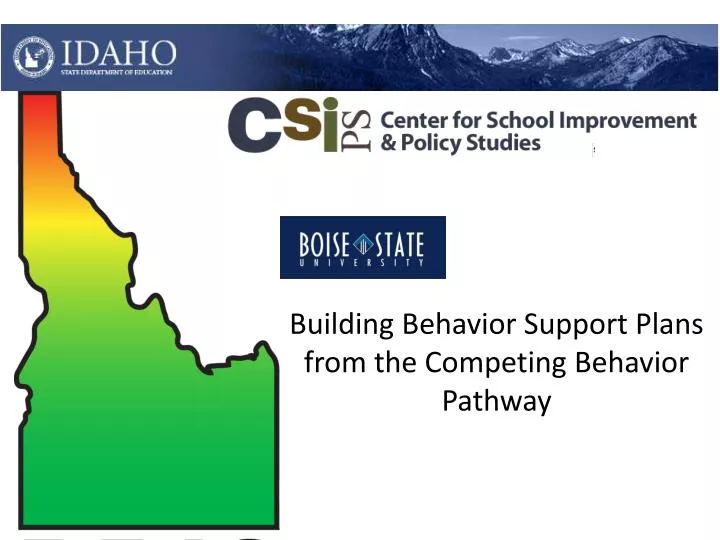 building behavior support plans from the competing behavior pathway