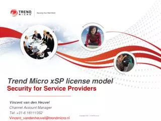Trend Micro xSP license model Security for Service Providers