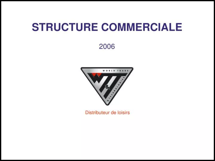 structure commerciale