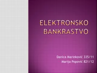 elektronsko bankrastvo