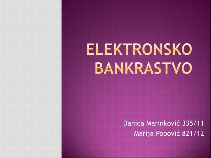 elektronsko bankrastvo