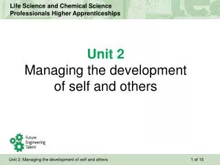 Unit 2 Managing the development of self and others