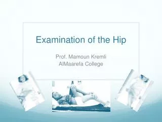 Examination of the Hip