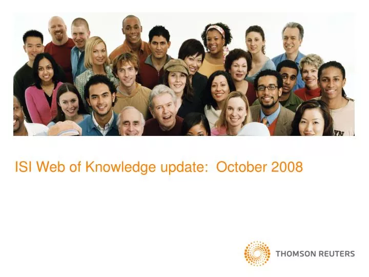 isi web of knowledge update october 2008