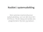 Kvalitet i systemudvikling - slide 1