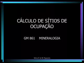 c lculo de s tios de ocupa o