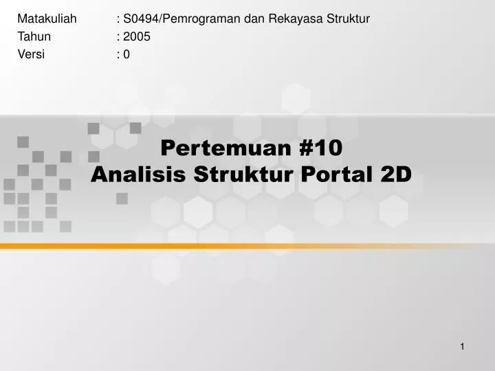 pertemuan 10 analisis struktur portal 2d