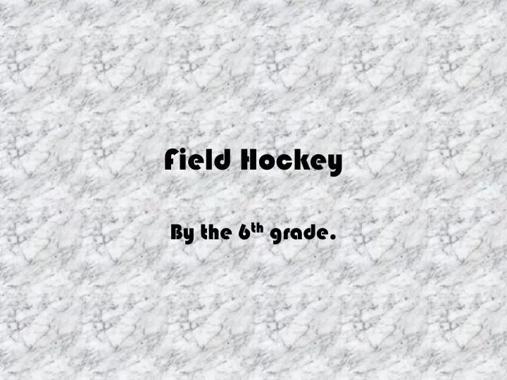 field hockey