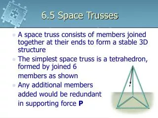 6.5 Space Trusses