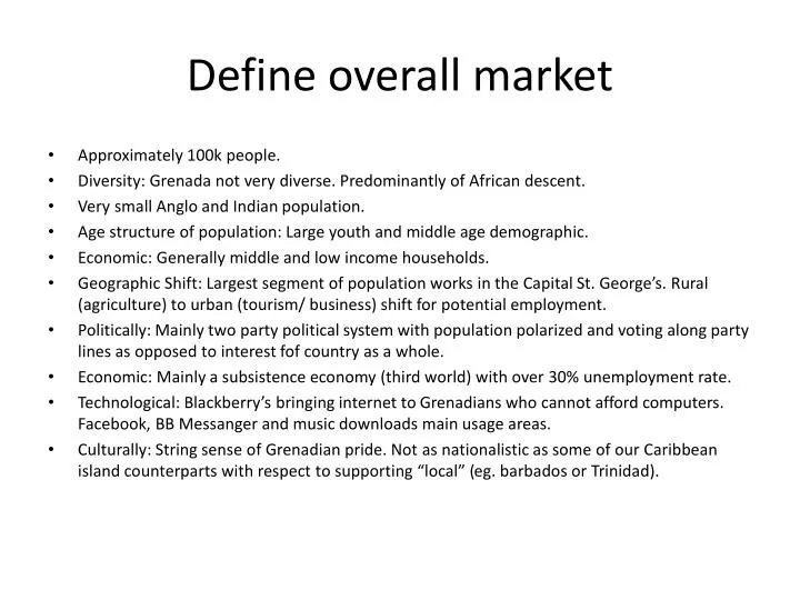 define overall market