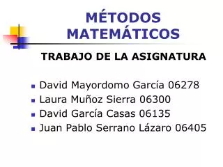 m todos matem ticos