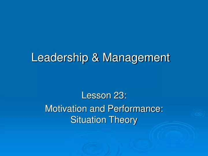 leadership management