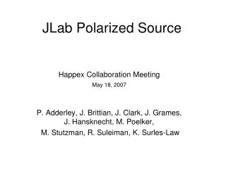 JLab Polarized Source