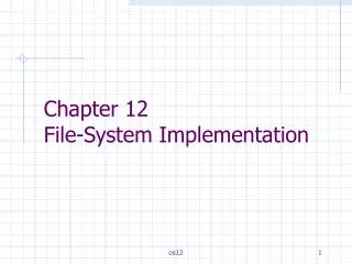 Chapter 12 File-System Implementation