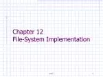 Chapter 12 File-System Implementation - slide 1