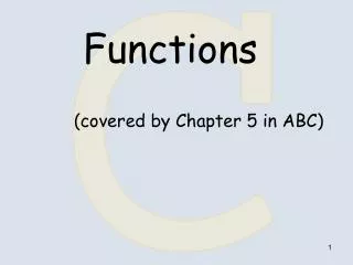 Functions