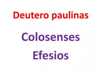 deutero paulinas