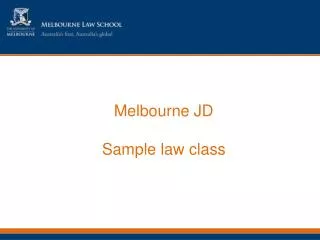 Melbourne JD Sample law class