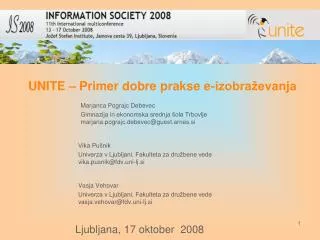 unite primer dobre prakse e izobra evanja