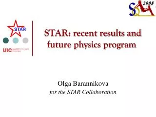 STAR: recent results and future physics program