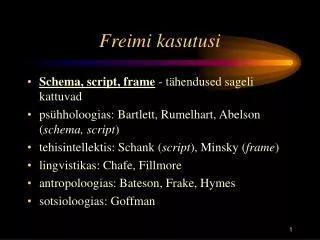 freimi kasutusi