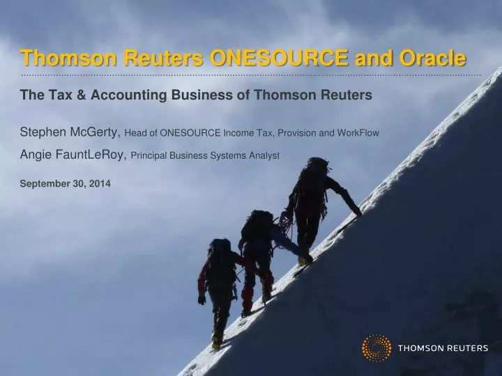 thomson reuters onesource and oracle
