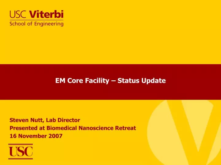 em core facility status update