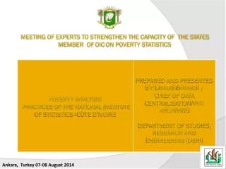 meeting of experts to strengthen the capacity of the states member of oic on poverty statistics