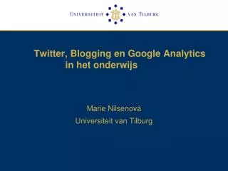 twitter blogging en google analytics in het onderwijs