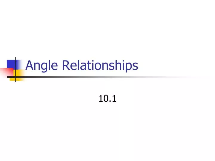 angle relationships