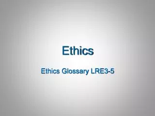 Ethics