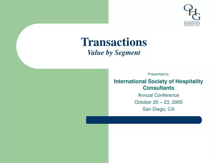 transactions value by segment